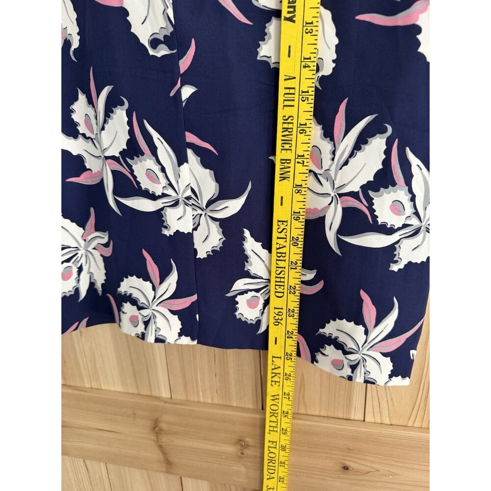 Marni Navy White Floral Short Sleeve Top Made In Italy Quiet Luxury ($940) Sz 38 - Picture 8 of 9